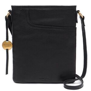 Margot black leather crossbody